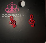Treble Clef with Rhinestone Paparazzi Starlet Shimmer Earrings