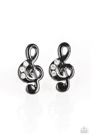 Treble Clef with Rhinestone Paparazzi Starlet Shimmer Earrings