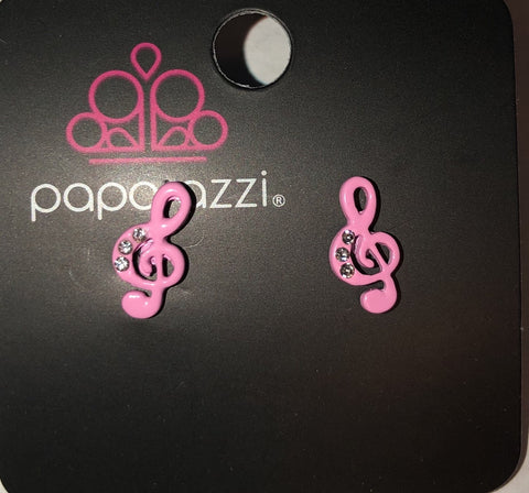 Treble Clef with Rhinestone Paparazzi Starlet Shimmer Earrings